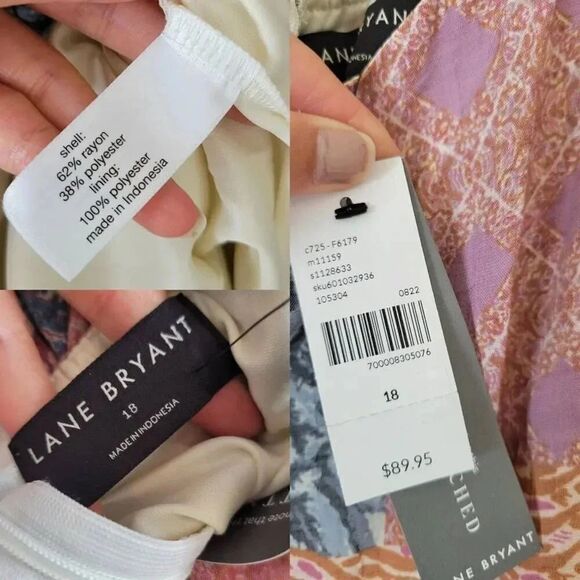 Lane bryant Sweetheart-Neck Tie-Shoulder Midi Dress 18 NWT - Picture 11 of 11